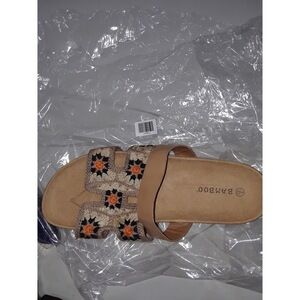 Bamboo Women's brand sandals with crochet Multicolor 9
